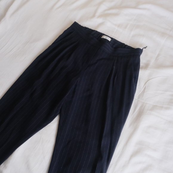aritzia cohen pant - navy pinstripe - Picture 2 of 7